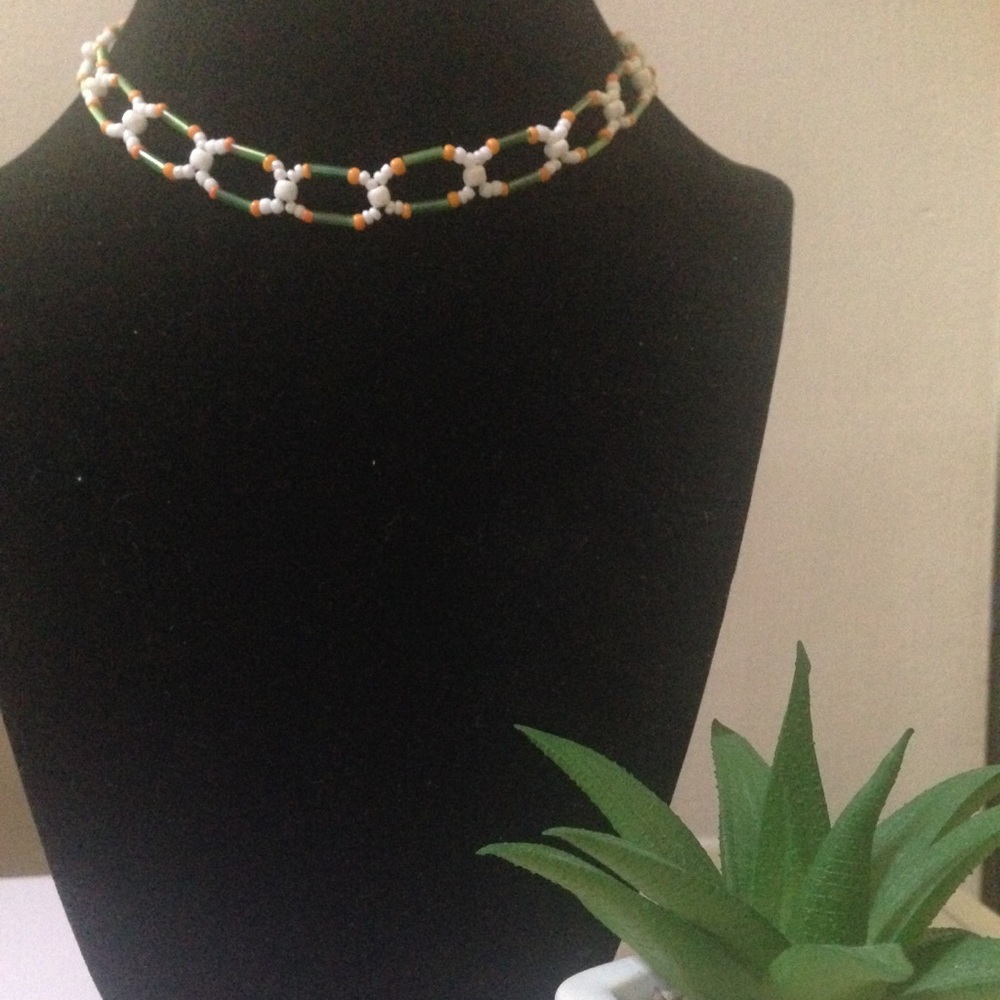 HAND MADE choker with unique beading